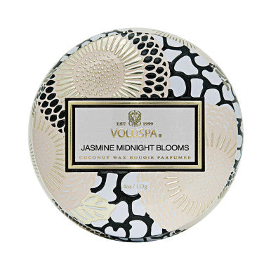 Voluspa Jasmine Midnight Blooms Mini Tin Candle