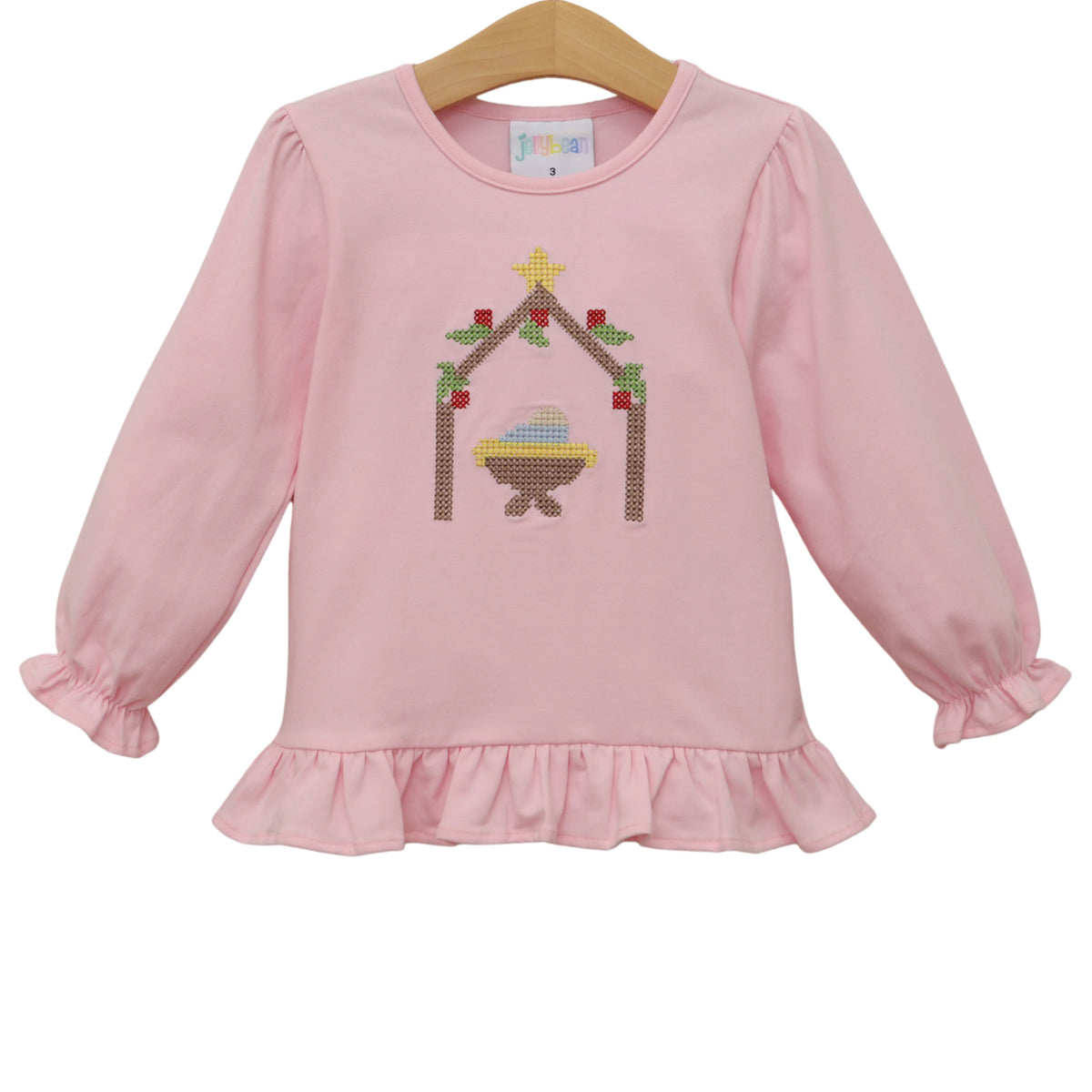 Away In A Manger Ruffle Top