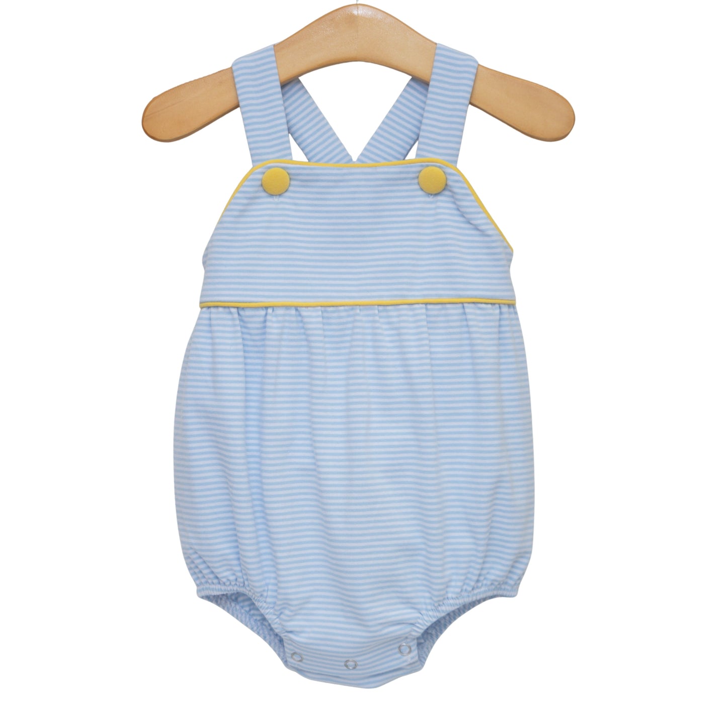 Luke Sunsuit - Light Blue Stripe & Yellow