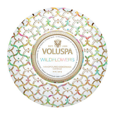 Voluspa Wildflowers 3 Wick Tin Candle