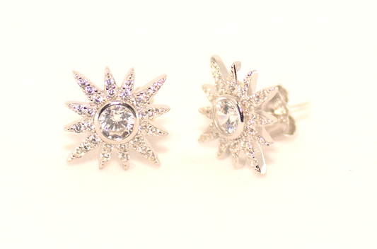 MB - Suni Sterling Silver Stud Earrings