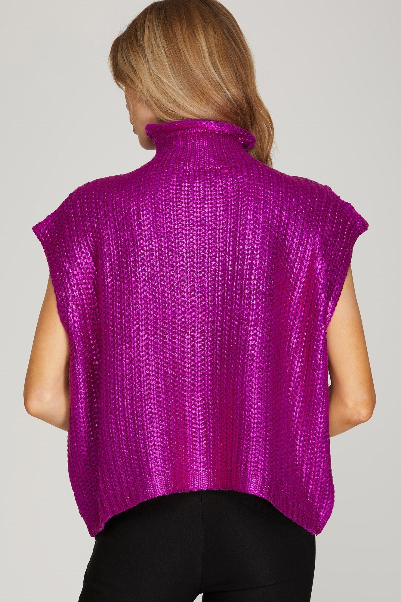 Let's Go Disco Magenta Sweater Top