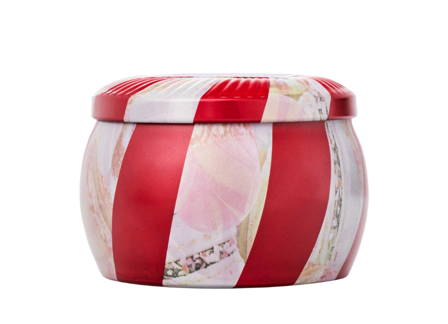 Voluspa Crushed Candy Cane Mini Tin Candle