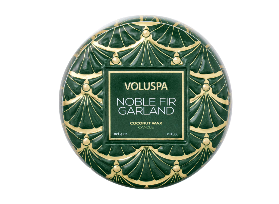 Voluspa Nobile Fir Garland Mini Tin Candle