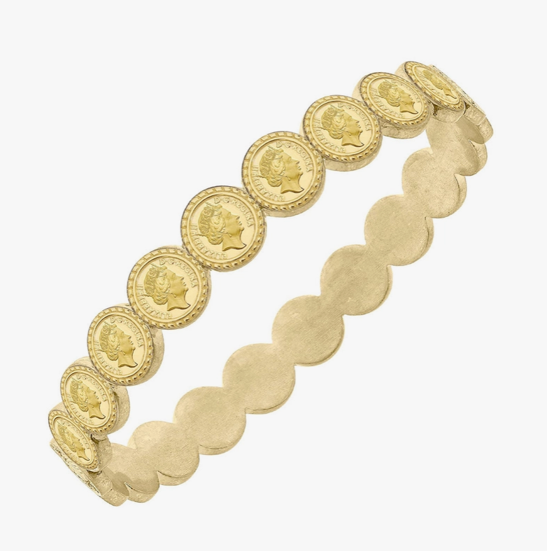Queen Elizabeth Gold Coin Bangle