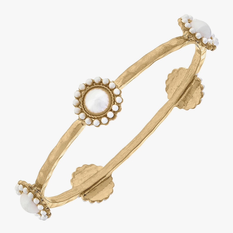 Remi Pearl Cluster Bangle