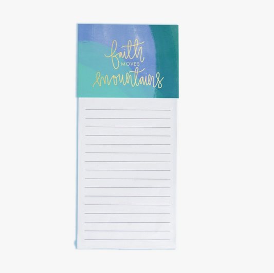 Faith Moves Mountains Magnetic Notepad