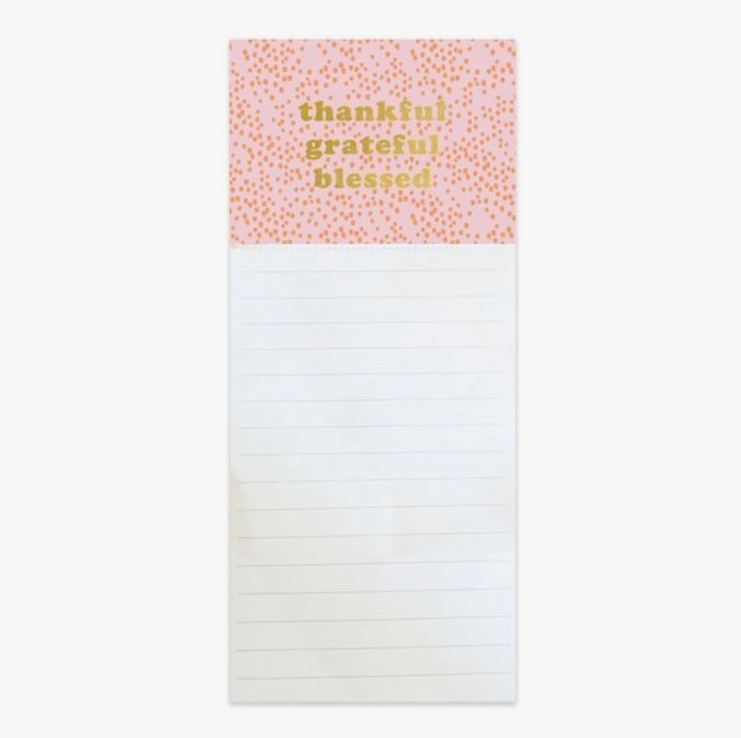 Thankful Grateful Blessed Magnetic Notepad