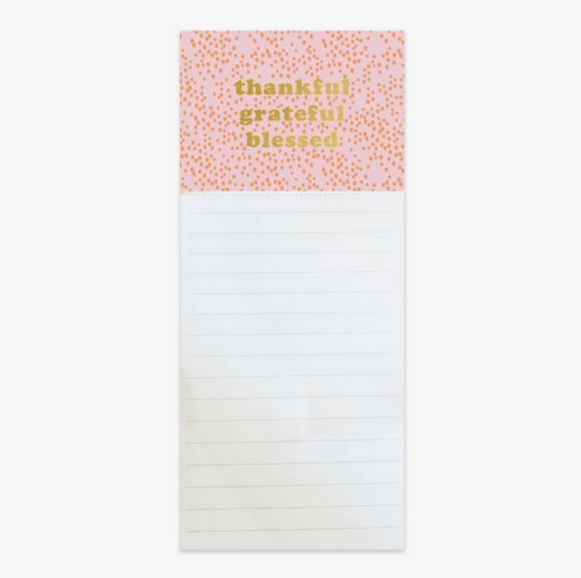 Thankful Grateful Blessed Magnetic Notepad