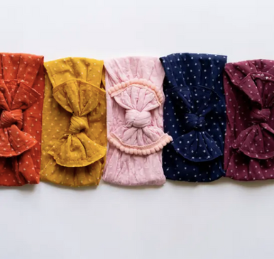 Navy Honey Dot Headband