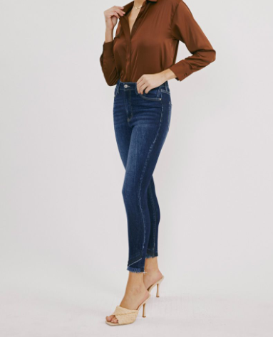 Chelsea Dark High Rise Ankle Skinny Kancan Jeans