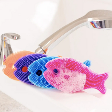 Blue Fish Silicone Bath Scrub