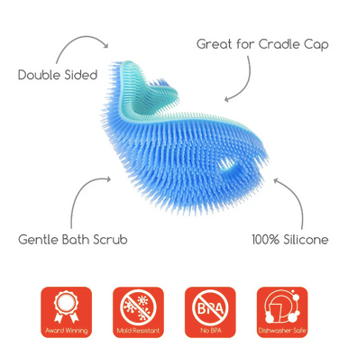 Blue Fish Silicone Bath Scrub