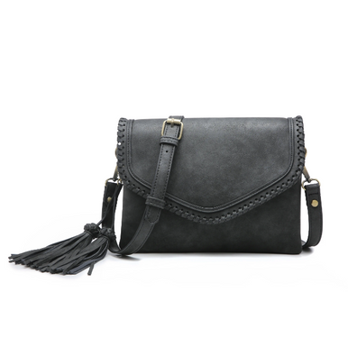 Sloane Black Tassel Crossbody