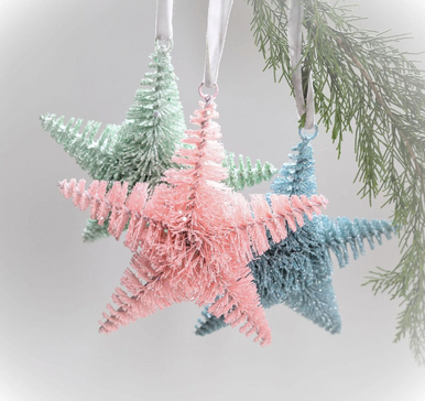 Bottle Brush Star Ornament