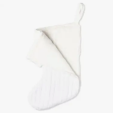 White Cable Knit Baby Stocking