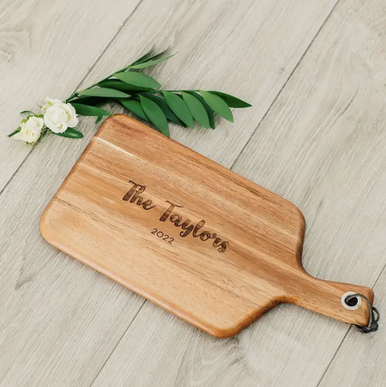 Small Rectangle Personalized Cutting Board With Handle