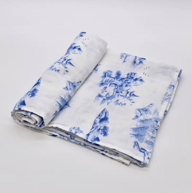 Blue Chinoiserie Swaddle