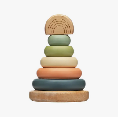 Wooden Rainbow Stacking Toy