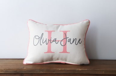 Name & Initial Pillow