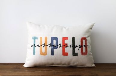 City, State Pillow