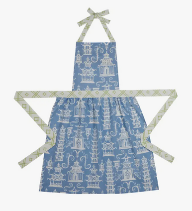 Periwinkle Pagodas Apron