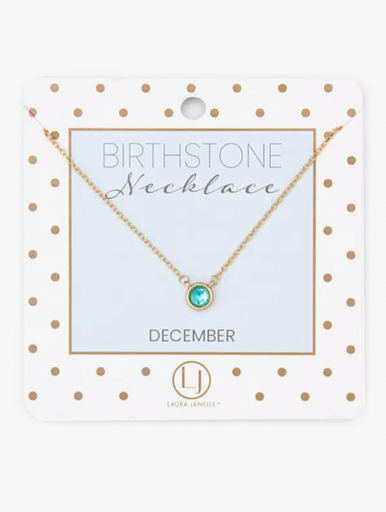 Gold Birthstone Necklace