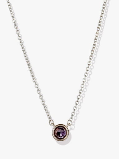 Silver Birthstone Necklace