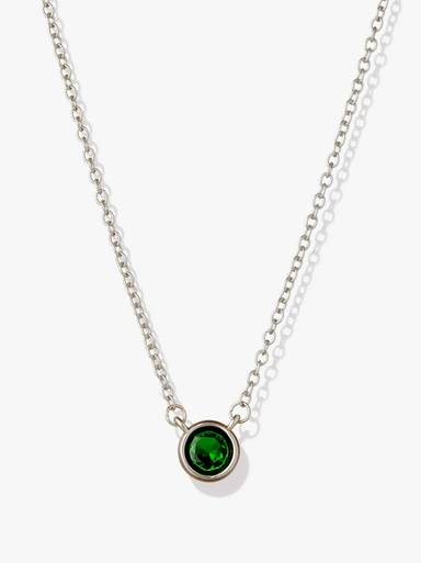 Silver Birthstone Necklace