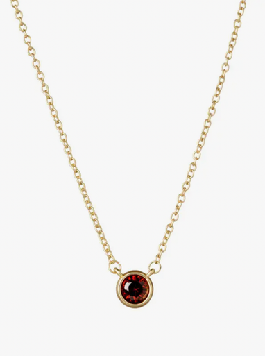 Gold Birthstone Necklace