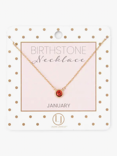 Gold Birthstone Necklace