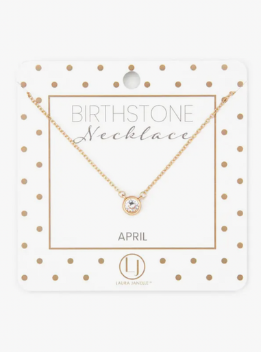 Gold Birthstone Necklace