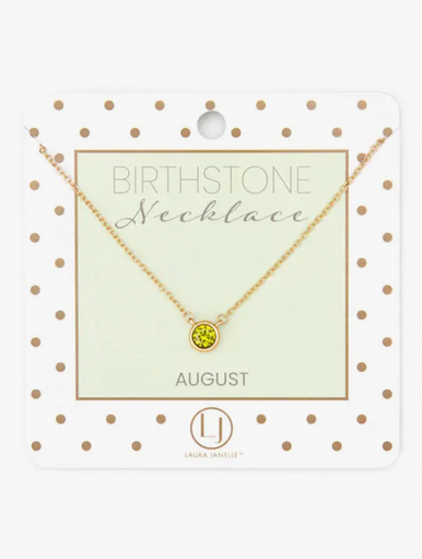 Gold Birthstone Necklace