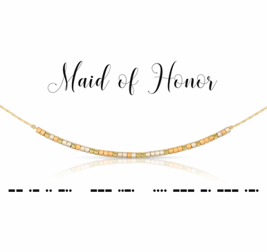 Maid Of Honor Dot & Dash Necklace
