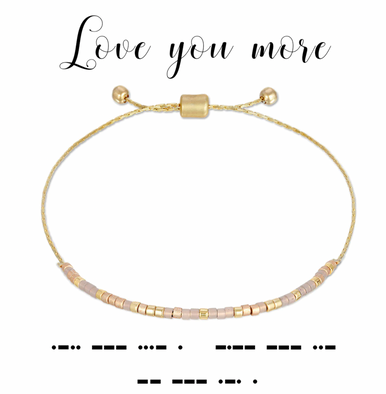 Love You More Dot & Dash Bracelet