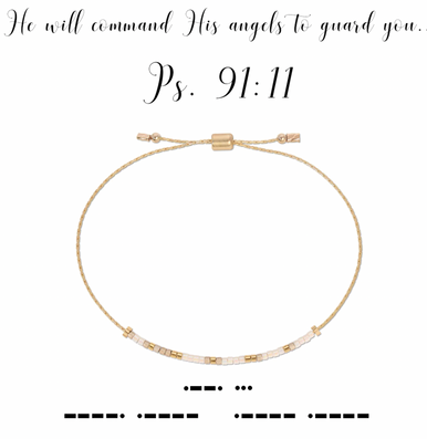 Psalm 91:11 Dot & Dash Bracelet