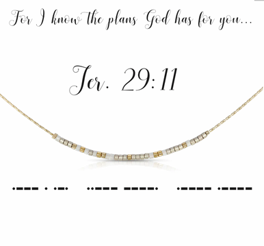 Jeremiah 29:11 Dot & Dash Necklace