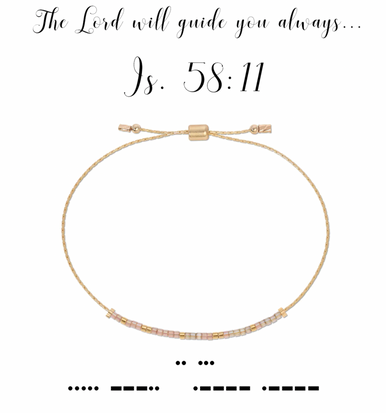 Isaiah 58:11 Dot & Dash Bracelet