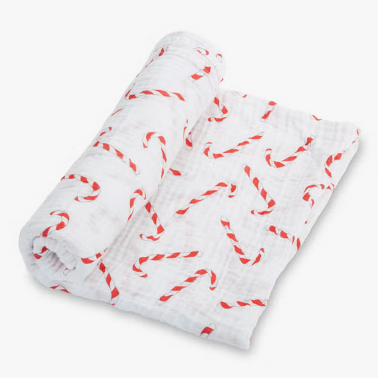 Candy Cane Swaddle Blanket