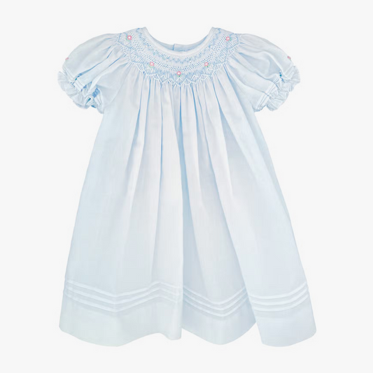 Light Blue Smocked Dress