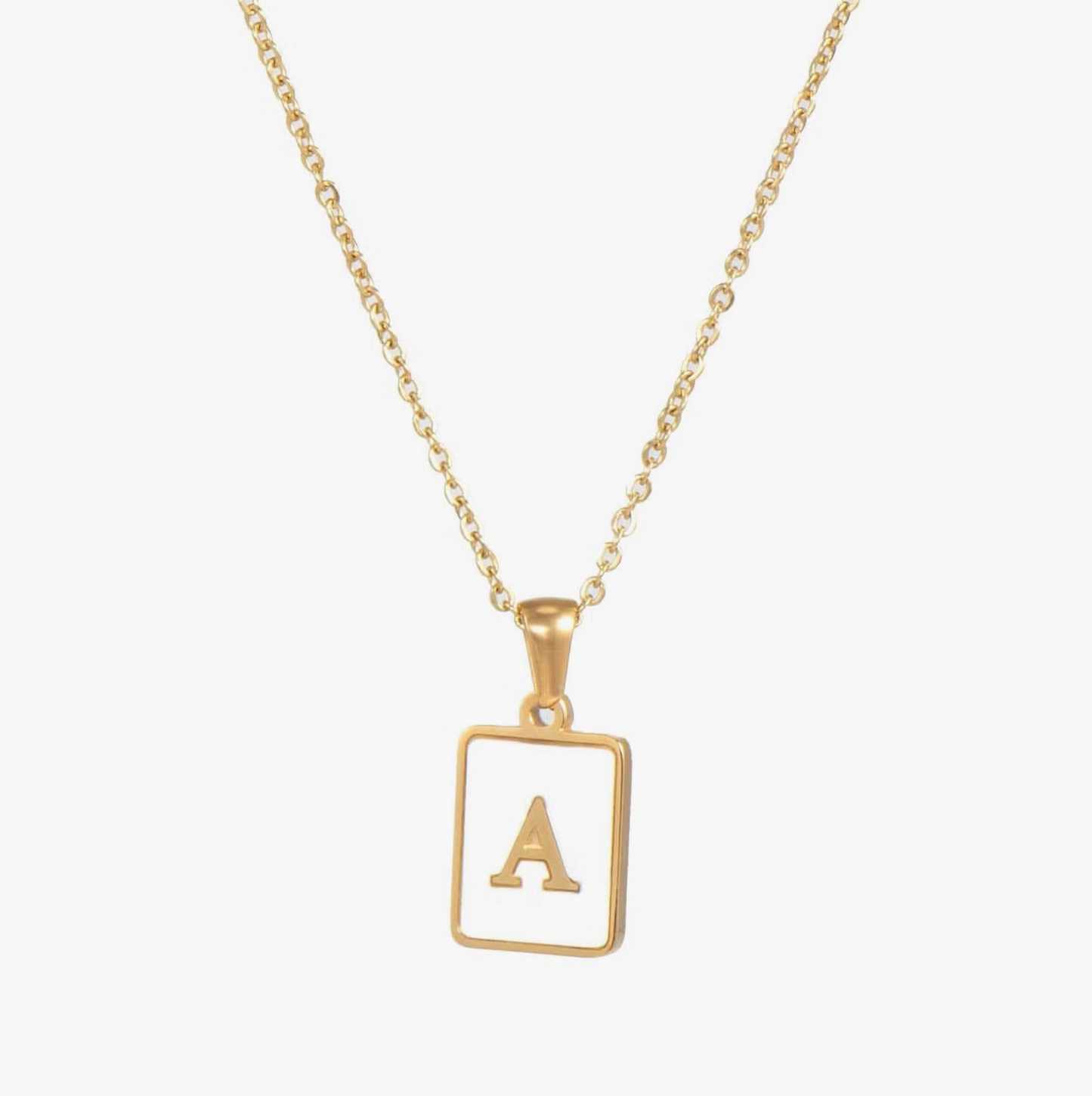 DOOR BUSTER: Gold Square Initial Necklace