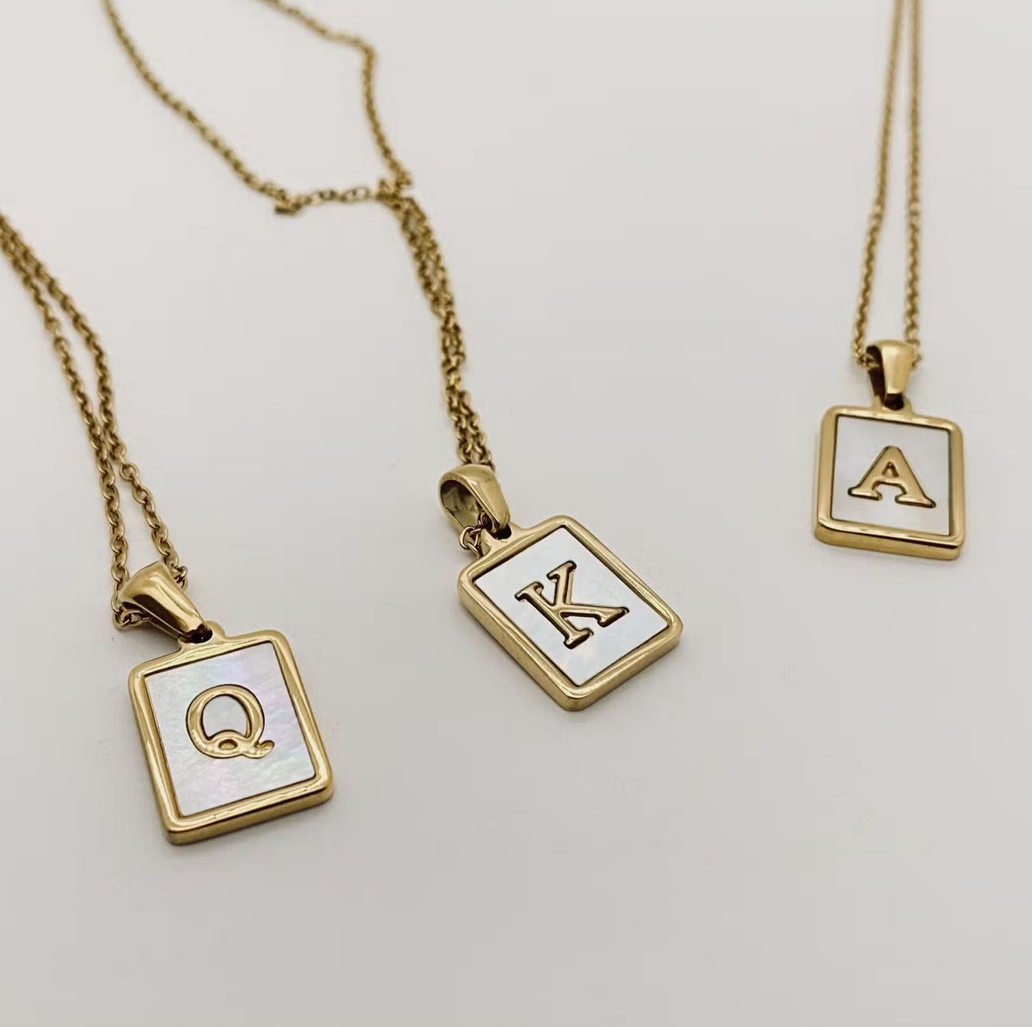 DOOR BUSTER: Gold Square Initial Necklace