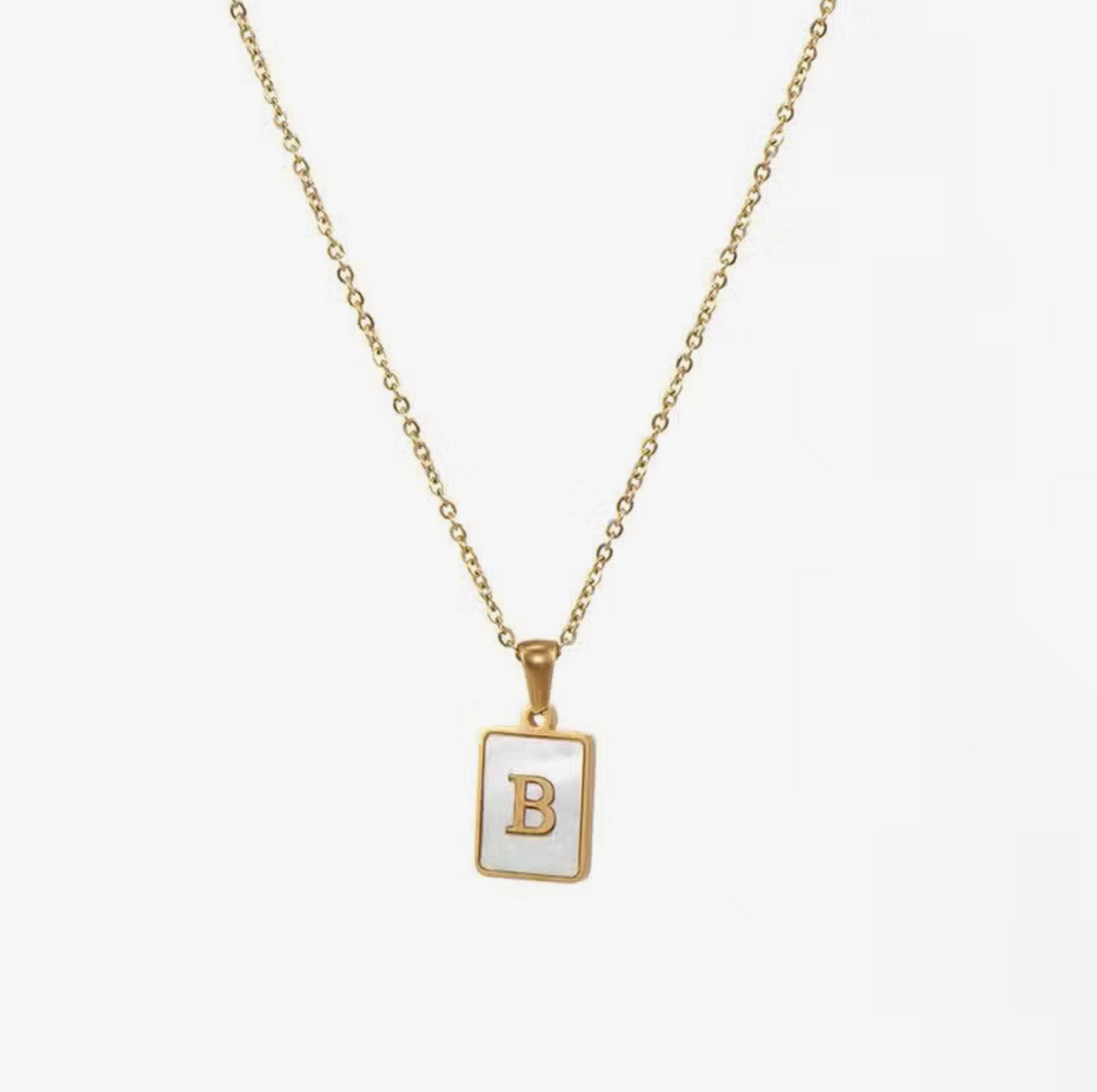 DOOR BUSTER: Gold Square Initial Necklace