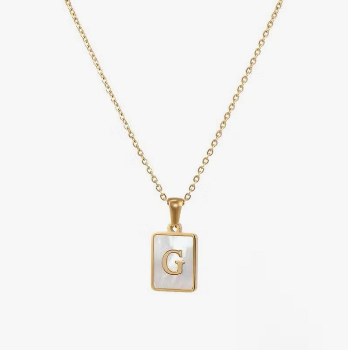 DOOR BUSTER: Gold Square Initial Necklace
