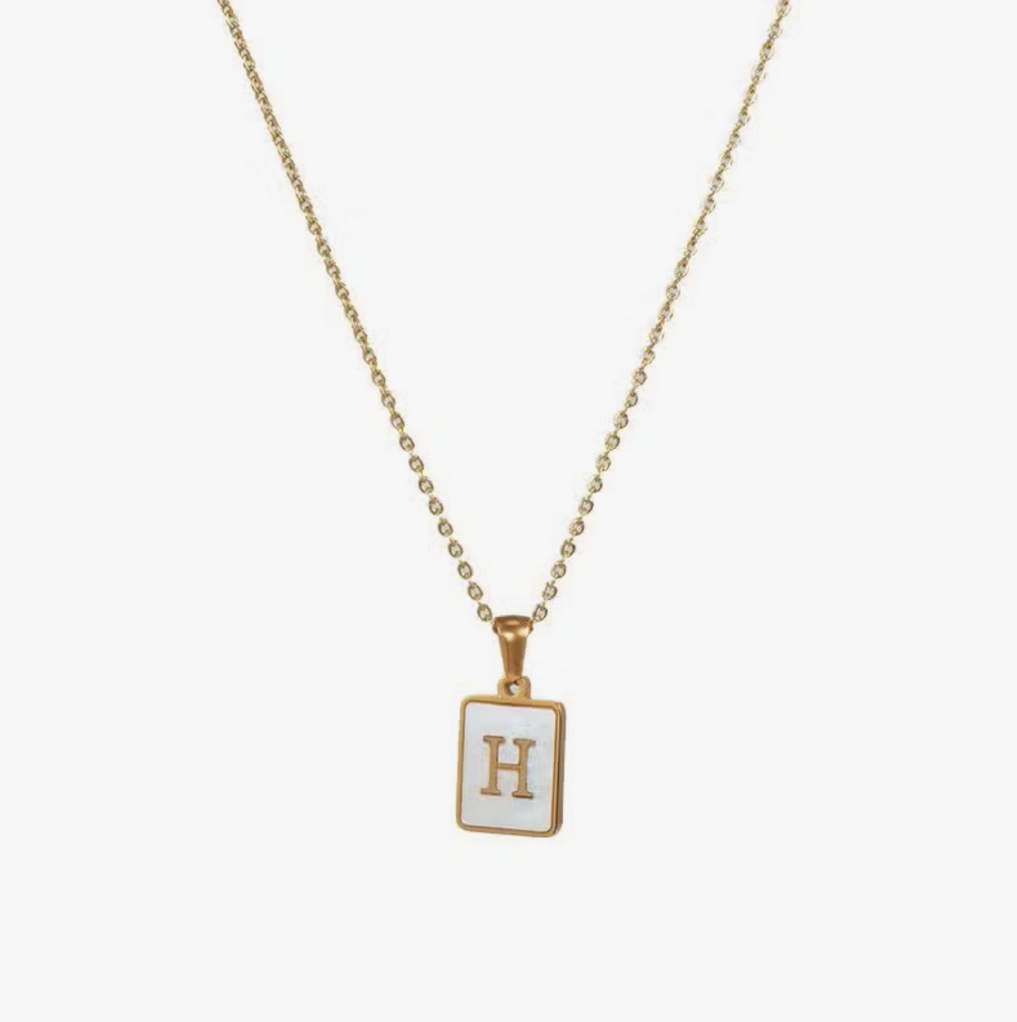 DOOR BUSTER: Gold Square Initial Necklace