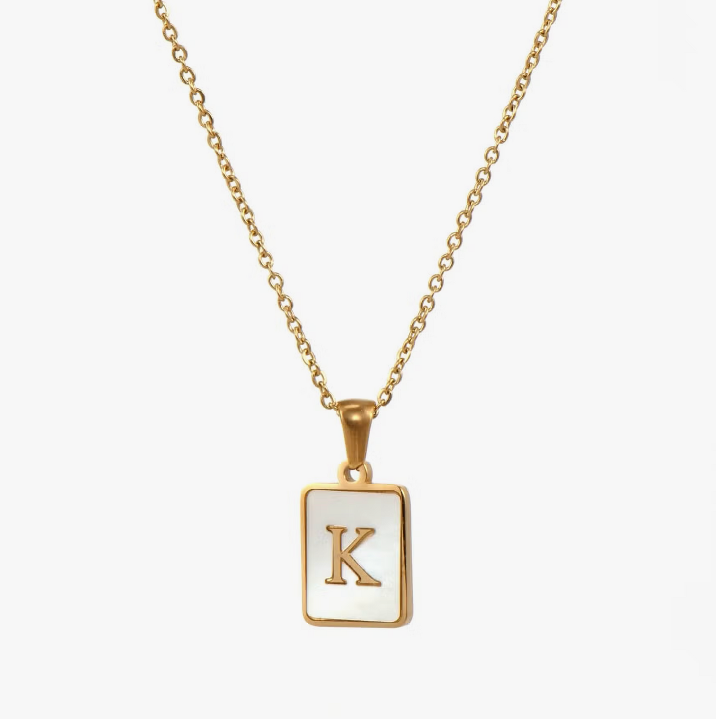 DOOR BUSTER: Gold Square Initial Necklace