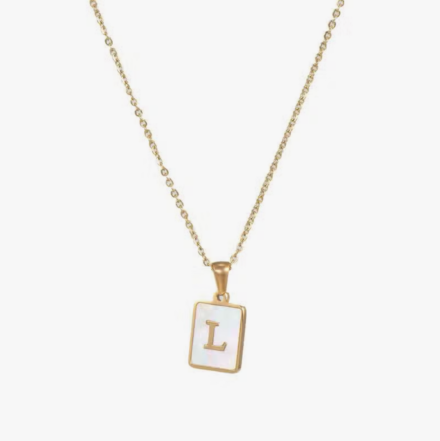 DOOR BUSTER: Gold Square Initial Necklace