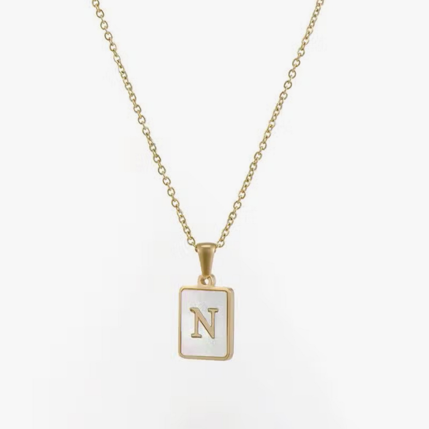 DOOR BUSTER: Gold Square Initial Necklace