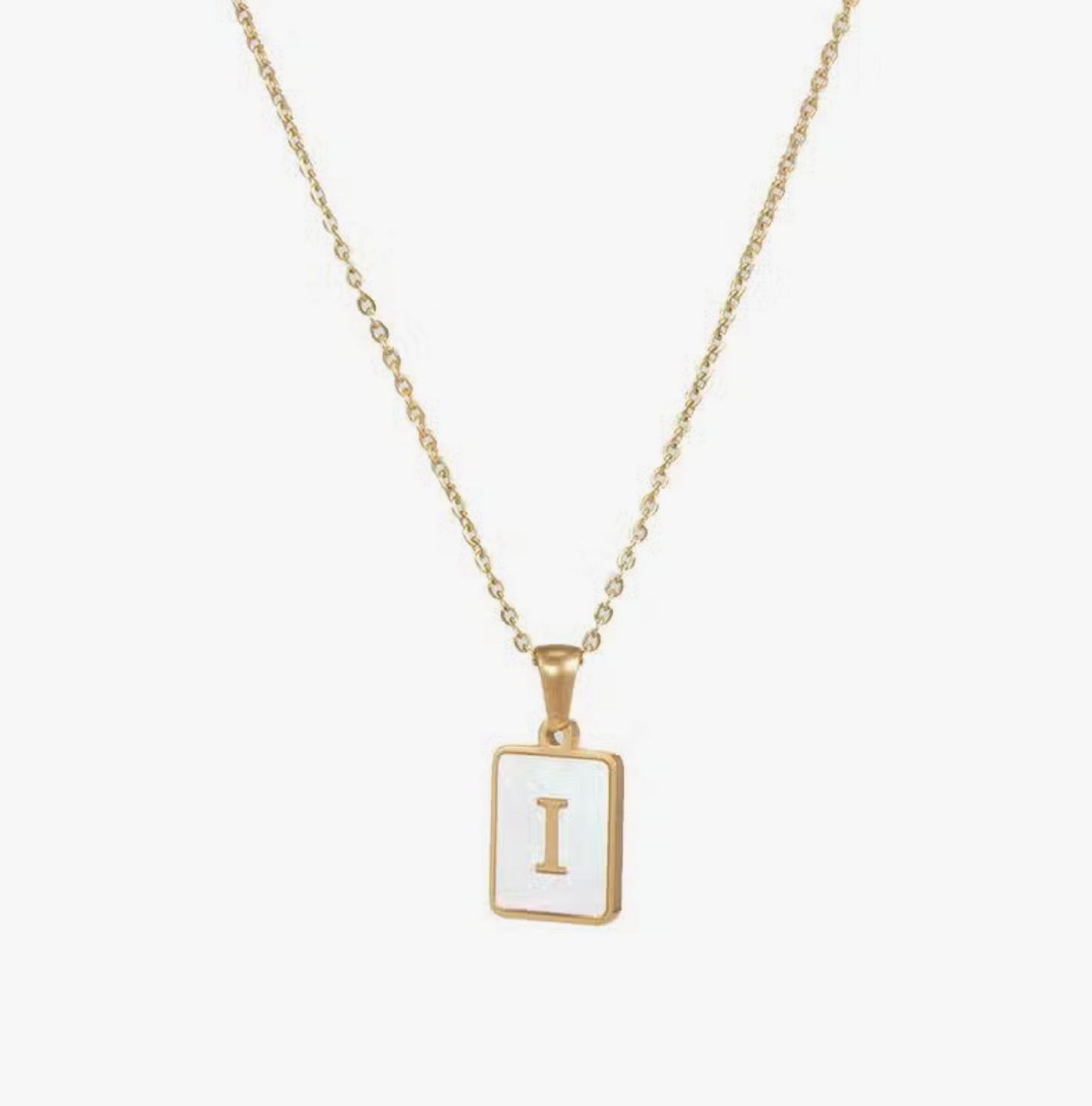 DOOR BUSTER: Gold Square Initial Necklace