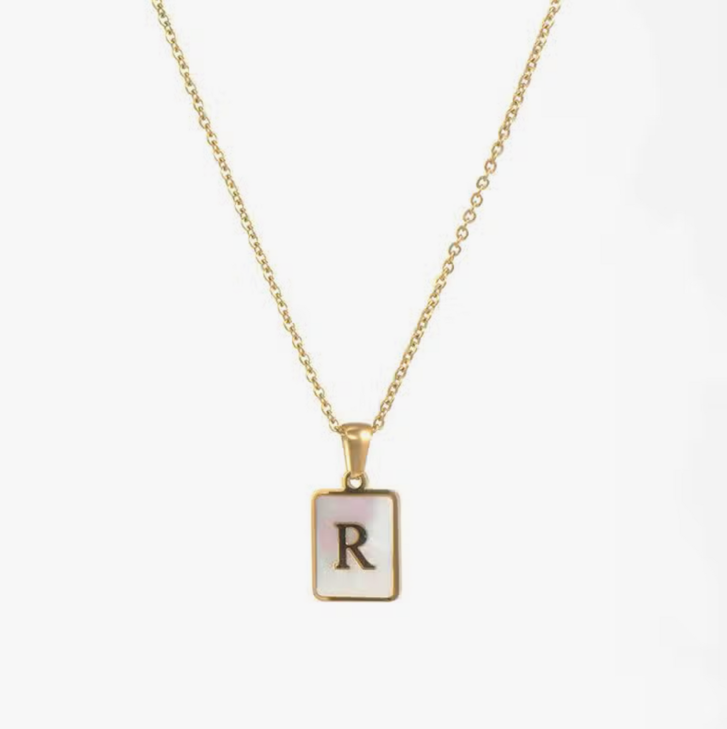DOOR BUSTER: Gold Square Initial Necklace